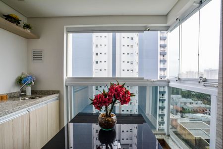Varanda da Sala de apartamento para alugar com 2 quartos, 64m² em Vila Assunção, Santo André
