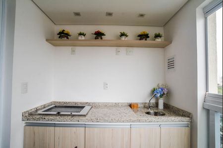 Varanda da Sala de apartamento para alugar com 2 quartos, 64m² em Vila Assunção, Santo André