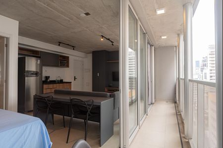 Studio à venda com 42m², 1 quarto e sem vagaVaranda da Sala e do Quarto