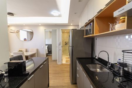 Apartamento para alugar com 36m², 1 quarto e 1 vaga Apartamento para alugar com 36m², 1 quarto e 1 vagaCozinha integrada com Área de Serviço