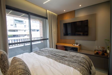 Sala / Quarto - Studio de kitnet/studio para alugar com 1 quarto, 24m² em Vila Cordeiro, São Paulo