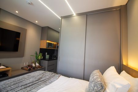 Sala / Quarto - Studio de kitnet/studio para alugar com 1 quarto, 24m² em Vila Cordeiro, São Paulo