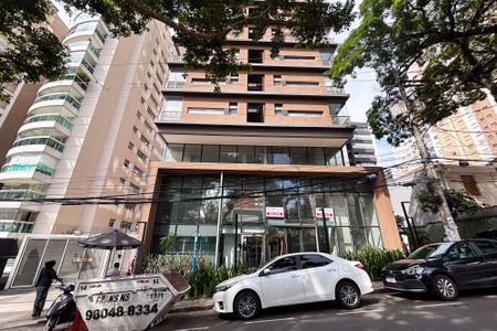 Studio à venda com 39m², 1 quarto e 1 vagafachada do predio