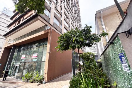 Studio à venda com 39m², 1 quarto e 1 vagafachada do predio