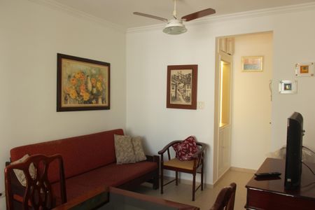 Sala de apartamento para alugar com 1 quarto, 50m² em Gonzaga, Santos