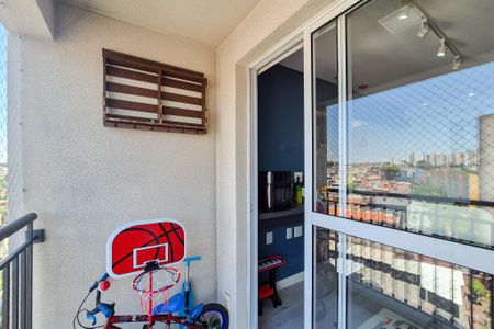 Varanda da Sala de apartamento à venda com 1 quarto, 56m² em Jardim Olavo Bilac, São Bernardo do Campo