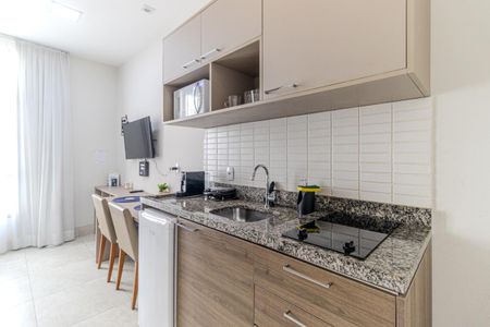 Cozinha de kitnet/studio à venda com 1 quarto, 20m² em Centro Histórico de São Paulo, São Paulo