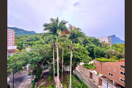 Varanda da sala - vista para o Cristo Redentor de apartamento para alugar com 3 quartos, 130m² em Gávea, Rio de Janeiro