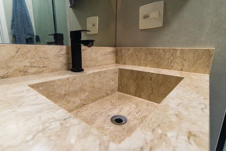 Banheiro da Suíte Detalhe de apartamento para alugar com 1 quarto, 35m² em Vila Clementino, São Paulo