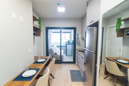 Cozinha de apartamento para alugar com 1 quarto, 35m² em Vila Clementino, São Paulo