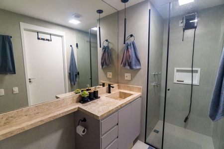 Banheiro da Suíte de apartamento para alugar com 1 quarto, 35m² em Vila Clementino, São Paulo