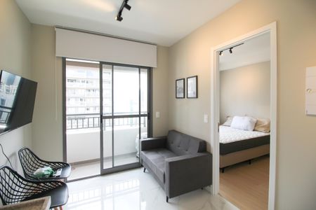 Sala de apartamento para alugar com 1 quarto, 24m² em Vila Nova Conceição, São Paulo