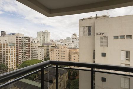 Varanda da Sala de apartamento para alugar com 1 quarto, 47m² em Higienópolis, São Paulo