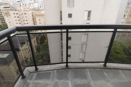 Varanda da Sala de apartamento para alugar com 1 quarto, 47m² em Higienópolis, São Paulo
