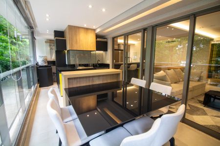 Varanda da Sala de apartamento à venda com 1 quarto, 84m² em Brooklin, São Paulo