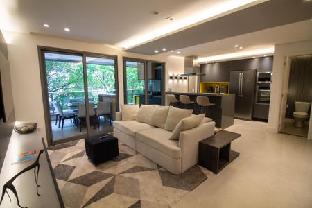 Sala de apartamento à venda com 1 quarto, 84m² em Brooklin, São Paulo