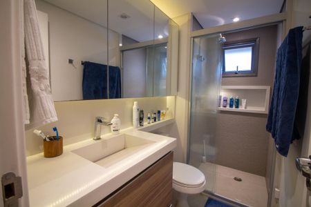 Apartamento à venda com 84m², 1 quarto e 2 vagasBanheiro da Suíte