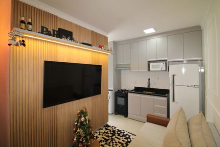 Sala / Cozinha  de apartamento à venda com 1 quarto, 30m² em Chora Menino, São Paulo