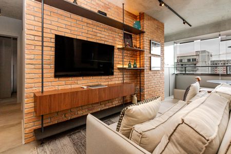 Sala de apartamento à venda com 2 quartos, 70m² em Brooklin, São Paulo