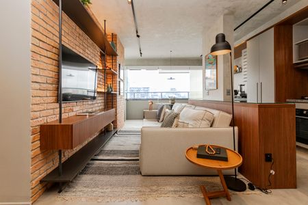 Sala de apartamento à venda com 2 quartos, 70m² em Brooklin, São Paulo