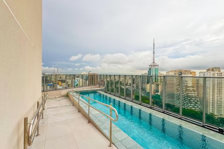 Studio para alugar com 28m², 1 quarto e sem vagaPiscina