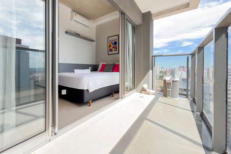 Studio para alugar com 28m², 1 quarto e sem vagaVaranda