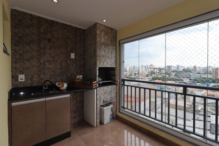 Varanda Gourmet de apartamento para alugar com 3 quartos, 97m² em Vila Scarpelli, Santo André
