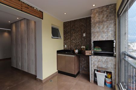 Varanda Gourmet de apartamento para alugar com 3 quartos, 97m² em Vila Scarpelli, Santo André