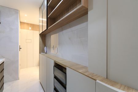 Cozinha  de apartamento à venda com 2 quartos, 42m² em Barra Funda, São Paulo