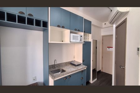 Cozinha  de kitnet/studio para alugar com 1 quarto, 23m² em Santa Paula, São Caetano do Sul
