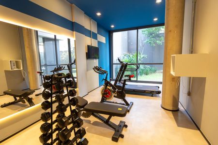 Apartamento para alugar com 36m², 1 quarto e sem vaga Apartamento para alugar com 36m², 1 quarto e sem vagaÁrea Comum - Academia