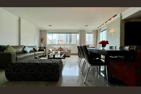 sala  de apartamento à venda com 4 quartos, 125m² em Funcionários, Belo Horizonte