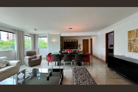 sala  de apartamento à venda com 4 quartos, 125m² em Funcionários, Belo Horizonte
