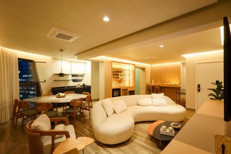 Sala de estar de apartamento para alugar com 3 quartos, 134m² em Chácara Santo Antônio (zona Sul), São Paulo