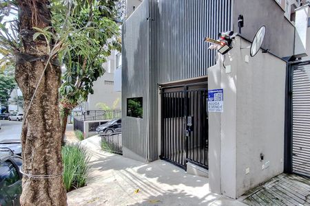 Studio para alugar com 32m², 1 quarto e sem vagaFachada - Plaquinha