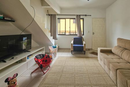 sala de casa de condomínio para alugar com 2 quartos, 78m² em Jardim Praiano, Guarujá