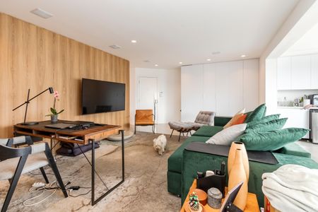 Sala de apartamento para alugar com 3 quartos, 129m² em Santo Amaro, São Paulo