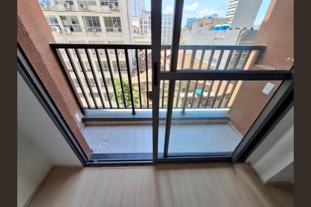 Varanda  de apartamento à venda com 1 quarto, 27m² em Centro, Rio de Janeiro