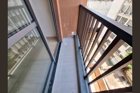 Varanda  de apartamento à venda com 1 quarto, 27m² em Centro, Rio de Janeiro