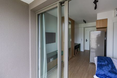 Varanda da Sala de kitnet/studio para alugar com 1 quarto, 27m² em Brooklin, São Paulo