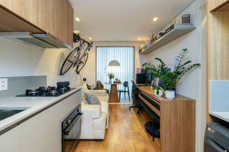 Sala de apartamento à venda com 1 quarto, 27m² em Jardim Caravelas, São Paulo