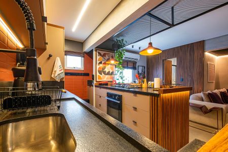 Sala/Cozinha de apartamento à venda com 2 quartos, 100m² em Jardim Paulista, São Paulo