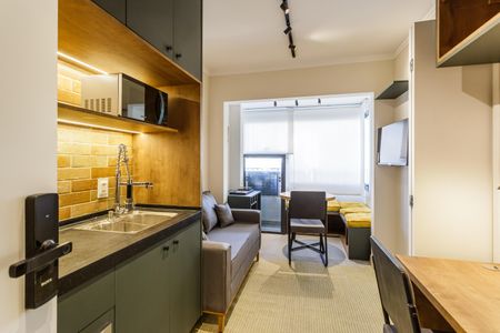 Sala de apartamento para alugar com 1 quarto, 26m² em Vila Olímpia, São Paulo