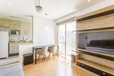 Sala de apartamento à venda com 1 quarto, 36m² em Indianópolis, São Paulo