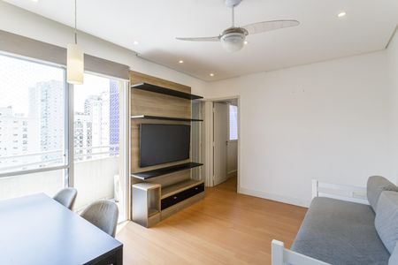 Sala de apartamento à venda com 1 quarto, 36m² em Indianópolis, São Paulo