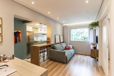 Sala de apartamento à venda com 1 quarto, 40m² em Santa Cecilia, São Paulo