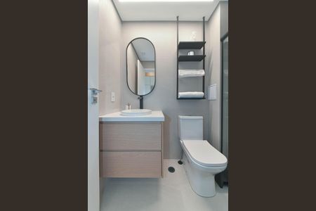 Studio para alugar com 25m², 1 quarto e sem vaga Studio para alugar com 25m², 1 quarto e sem vagaBanheiro