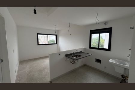 Sala - Cozinha de apartamento à venda com 1 quarto, 36m² em Jardim Jamaica, Santo André