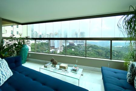 Varanda da Sala de apartamento à venda com 4 quartos, 278m² em Vila da Serra, Nova Lima