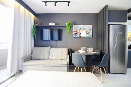 Studio para alugar com 28m², 1 quarto e sem vaga Studio para alugar com 28m², 1 quarto e sem vagaSala/Quarto